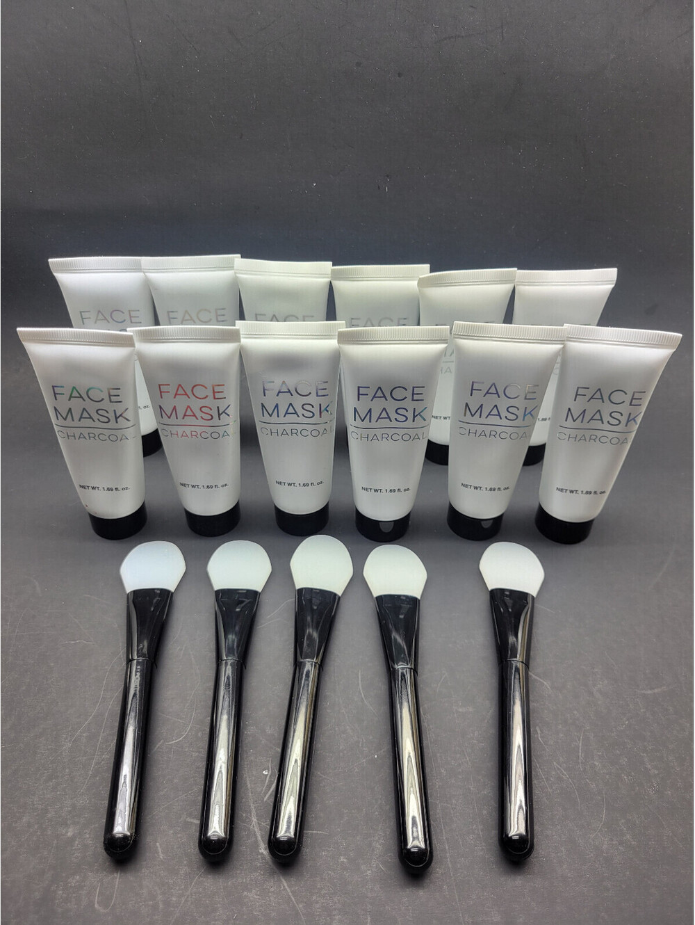 12 Pack Charcoal Face Mask PLUS 5 x Silicone Brush 1.69 oz each by Macys